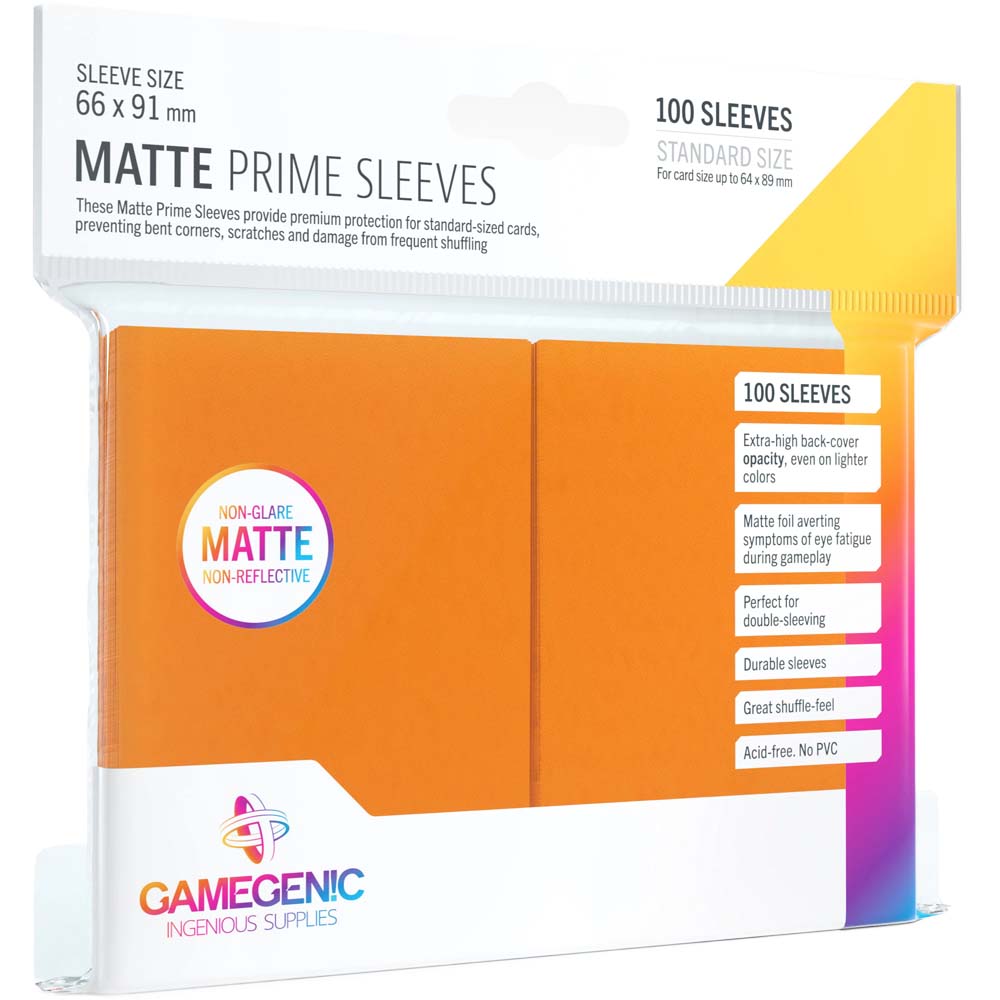 Gamegenic - Matte Prime Sleeves Orange (100 Sleeves) Gamegenic - Matte Prime Sleeves Orange (100 Sleeves)