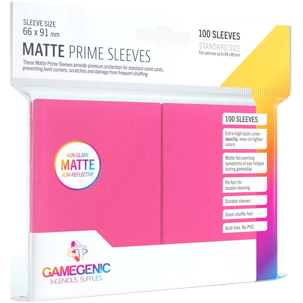 Gamegenic - Matte Prime Sleeves Pink (100 Sleeves) Gamegenic - Matte Prime Sleeves Pink (100 Sleeves)