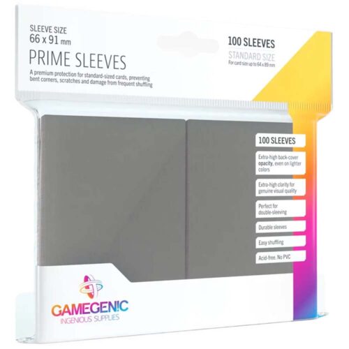 Gamegenic - Prime Sleeves Dark Gray (100 Sleeves)