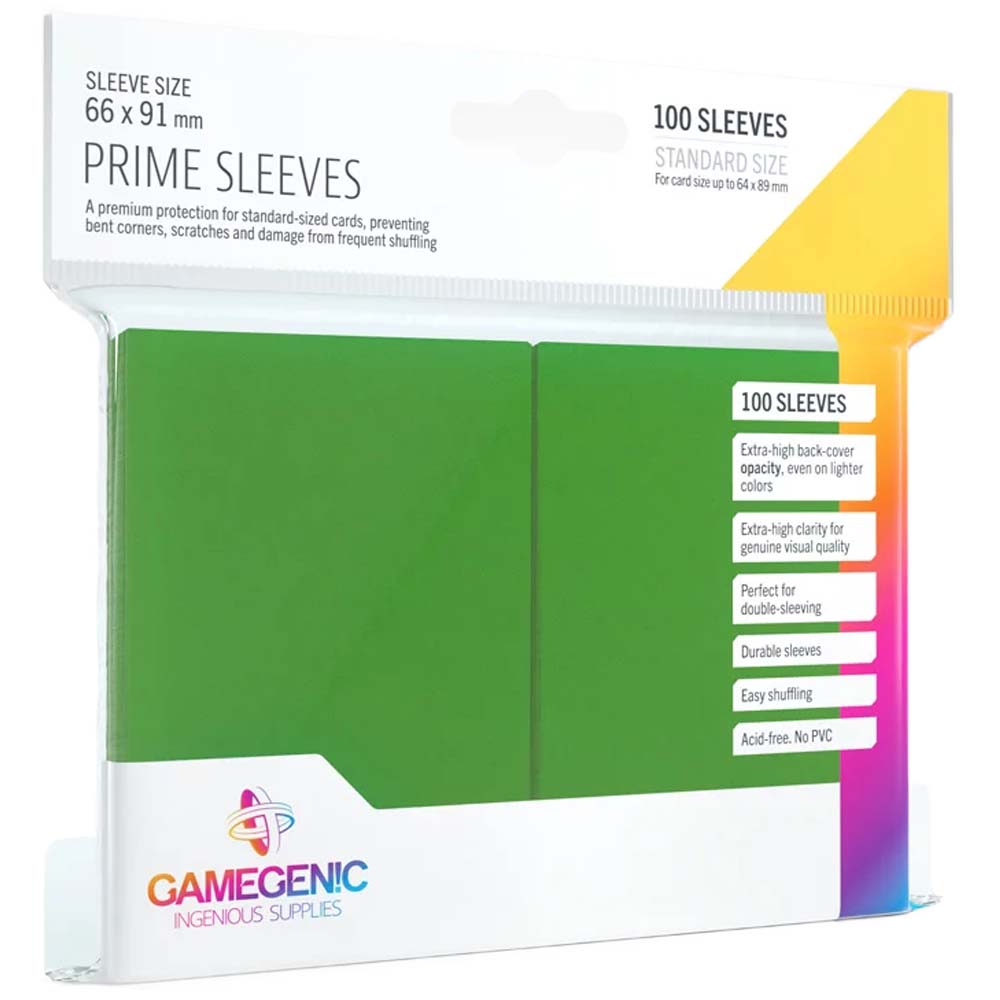 Gamegenic - Prime Sleeves Green (100 Sleeves) Gamegenic - Prime Sleeves Green (100 Sleeves)