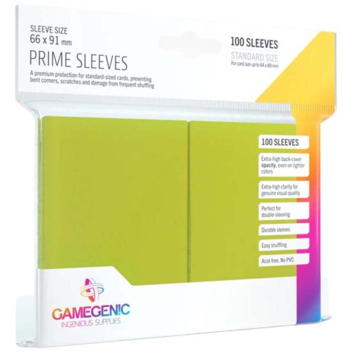 Gamegenic - Prime Sleeves Lime (100 Sleeves)