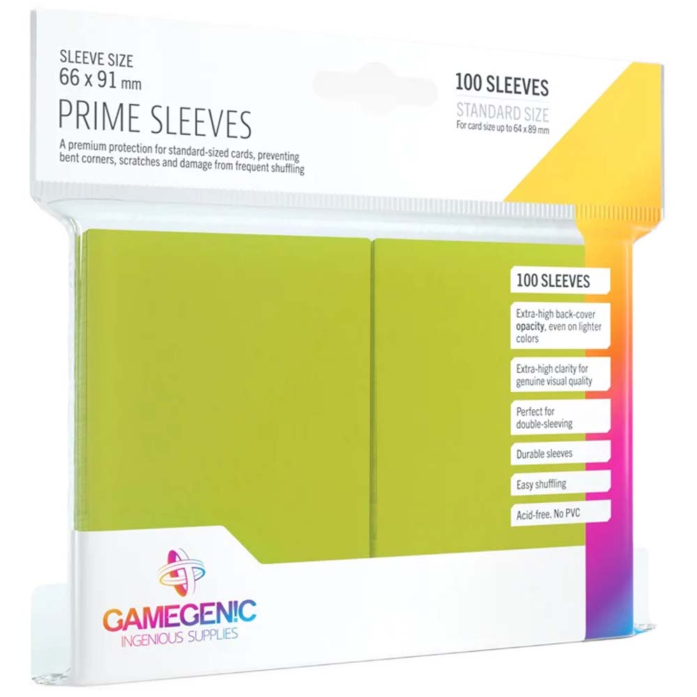 Gamegenic - Prime Sleeves Lime (100 Sleeves) Gamegenic - Prime Sleeves Lime (100 Sleeves)