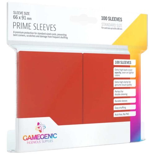 Gamegenic - Prime Sleeves Red (100 Sleeves)