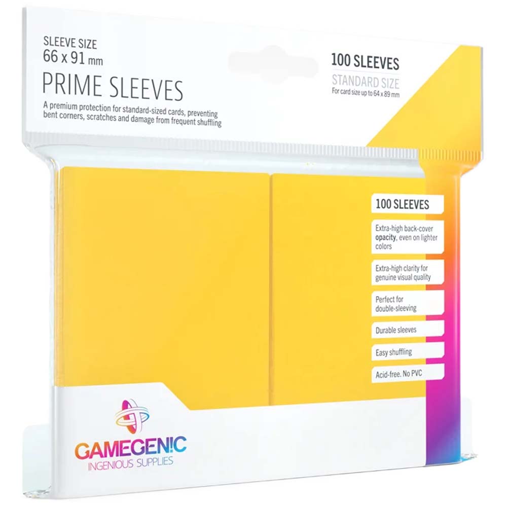 prime-sleeves-yellow-front Gamegenic - Prime Sleeves Yellow (100 Sleeves)
